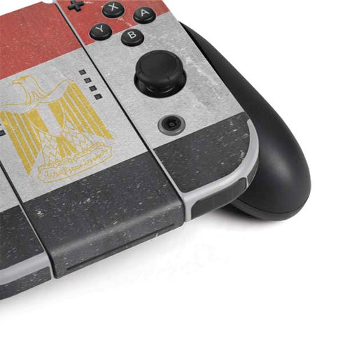 Egyptian Flag Distressed Nintendo Switch OLED (2021) Skin